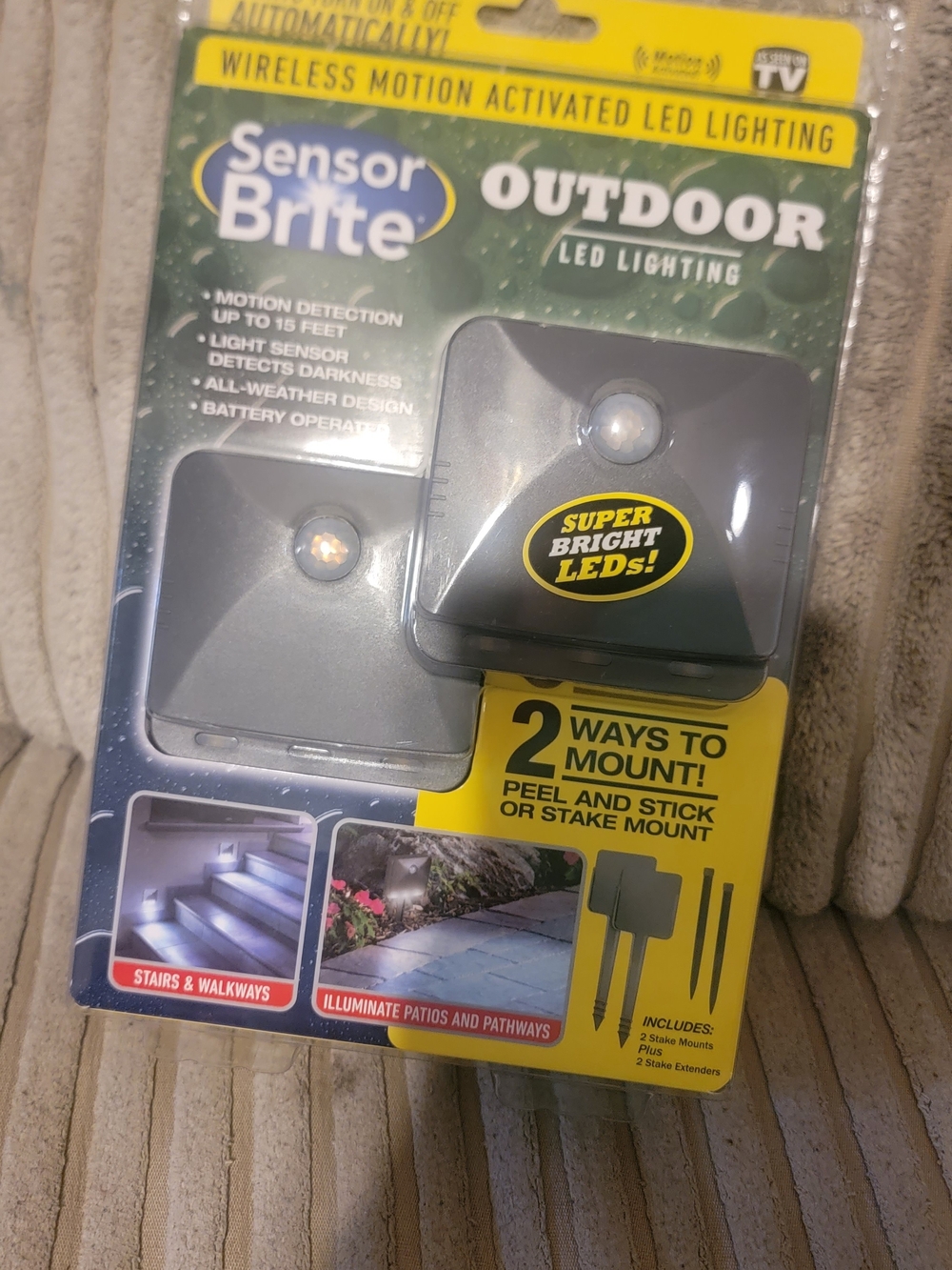 Outdoor Motion LED Lanterns - Gray (2-Pack)